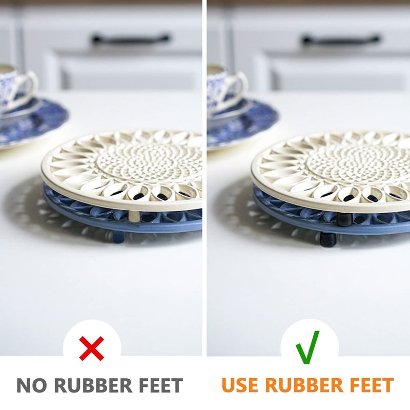 Beaquicy Upgraded Trivet Rubber Feet/Pegs (8 Pack) for Metal Trivets, Rubber Trivet Feet fit for Trivets, 90 Days Warranty by Beaquicy - Image 5